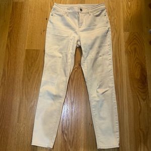 White House Black Market Jeans- Cream Size 4